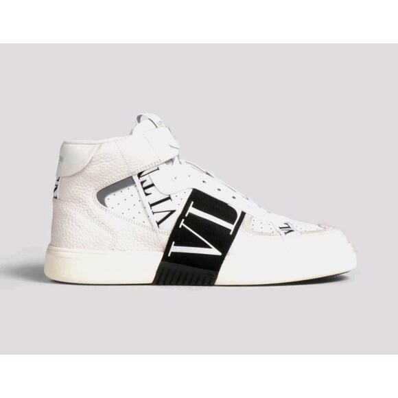 RRP$1080 VALENTINO GARAVANI Leather Sneakers US7 UK6 EU40 VLTN Logo Reflective main image 2